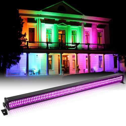 336 LED Barre Wallwasher, 120W U`King RGBW Lumière de Scène Console, Stroboscope Effet Tempête Chapiteau Projecteurs pour Scène Bar DJ Soiree Fête Disco...