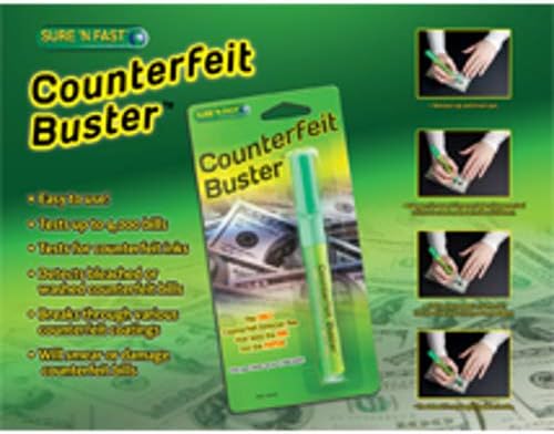 Counterfeit Detector Pen, Currency Buster Marker,Banknote Tester System, Forged Detection, Check False Bills Identification, Bill Detector, Cash Checker, Money Loss Prevention