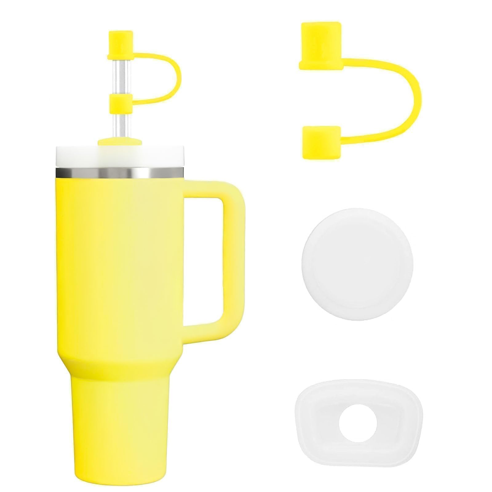 MOLOSLEEVE 21 Colors Straw Toppers Include A Set of Leak-proof Plugs, for Stanley Straw Covers Cap for Stanley Cup 2.0 30oz, 40oz, Silicone,