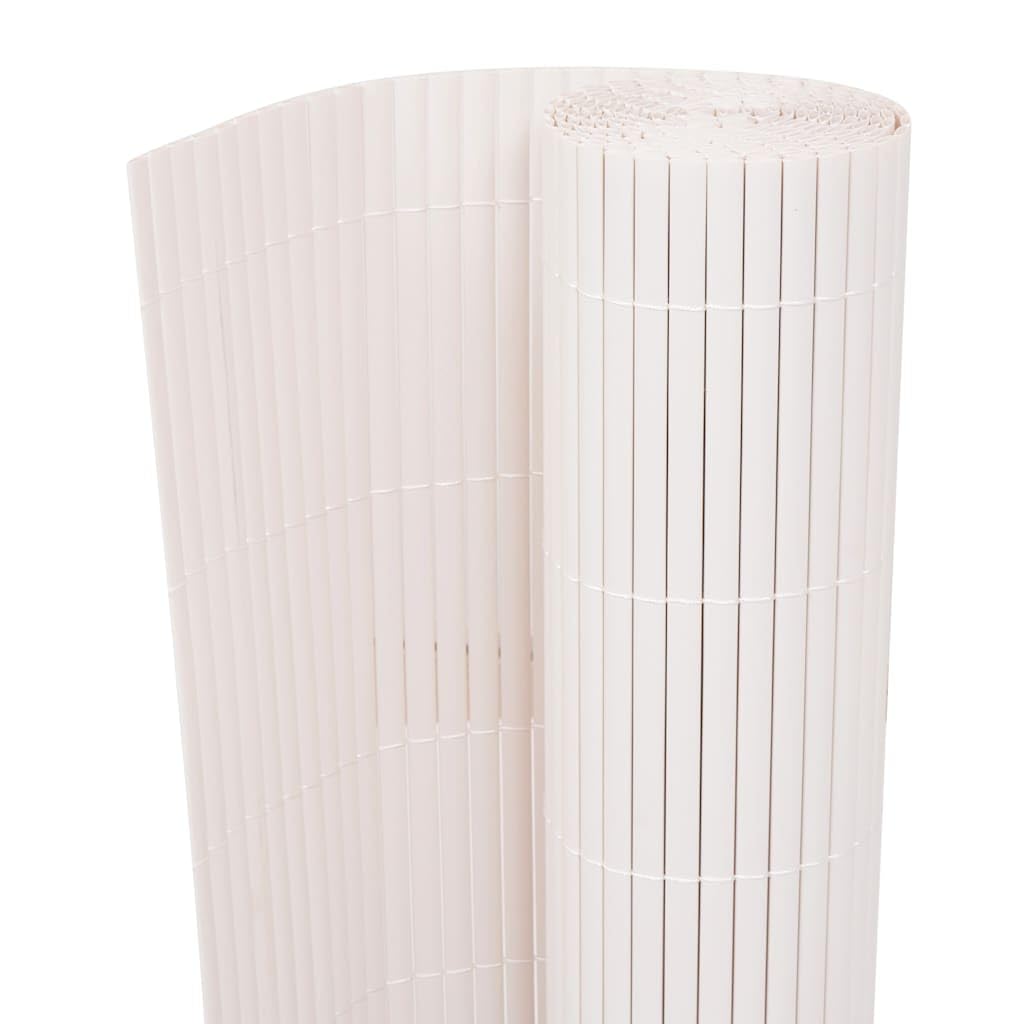 Gartenzaun Weiß 150x500 cm PVC, Robuster Sichtschutzzaun für Garten & Terrasse, Langlebiges Kunststoff Zaun-Element, Einfache Montage, Modernes Design, Hohe Privatsphäre