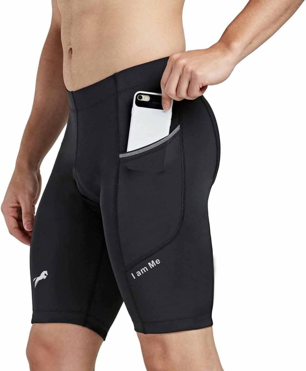 Gym Compression Men's Skin Tight Shorts with Mobile Pocket for Gym, Running, Cycling, Swimming, Basketball, Cricket, Yoga, Football, Tennis, Badminton & Many More Sports