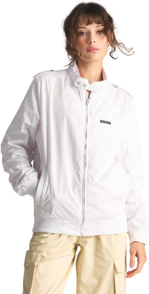 Members Only Women's Classic Iconic Racer Jacket | Spring Jackets for Women | Slim Fit | Womens Jacket | Bomber Jacket Womens