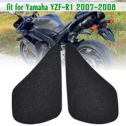 Midimttop Motos Protecteur de Protection de Réservoir de Carburant compatible avec Ya-ma-ha YZF-R1 YZFR1 YZF R1 Accessoires 2007-2008 Cover