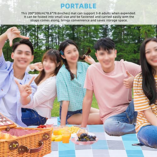 Cobertor de piquenique ao ar livre KANBUN tapete de piquenique extra grande com forro para acampamen