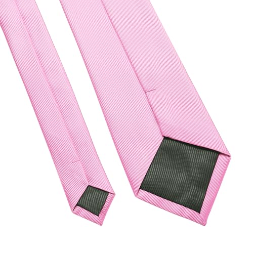 Image of DecTwig Men's Ties Solid Color Formal Neckties 3.15 inch (8CM) Black Ties For Men