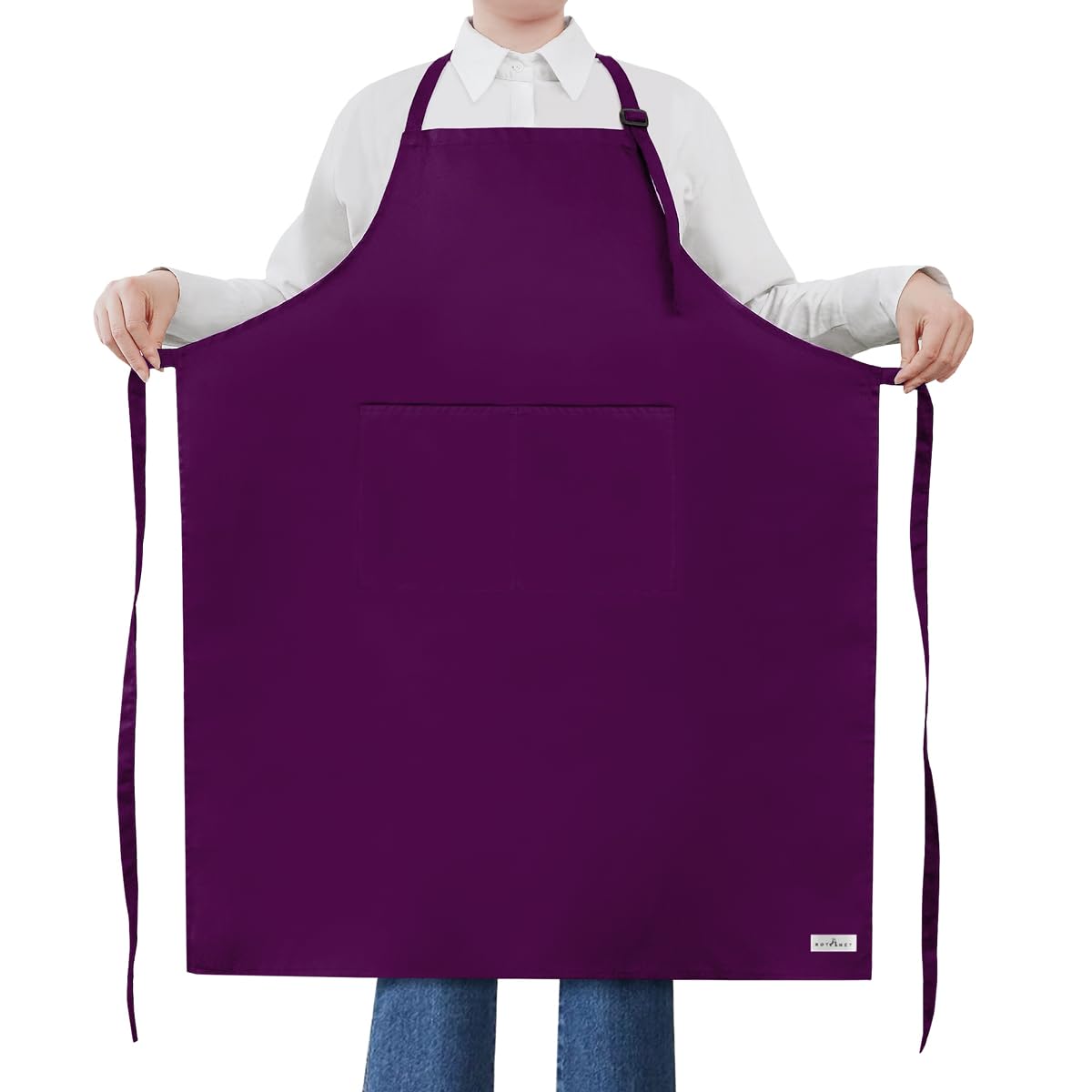 ROTANET Extra Large Apron for Men Cooking Adjustable, 2 Pockets, Waterproof, Purple, 1 Pack Of