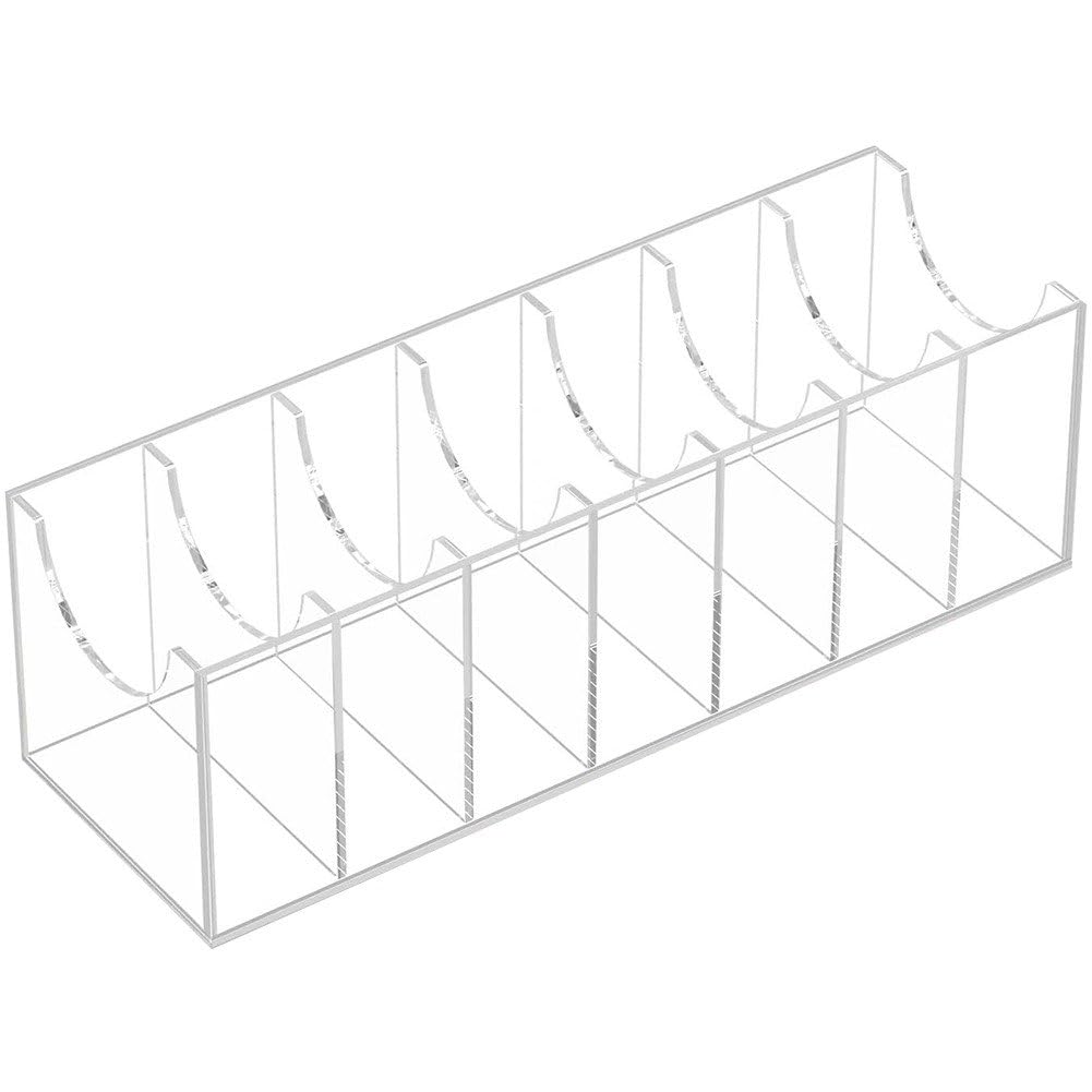 Conteneur de ceinture transparent et présentoir acrylique 7 compartiments pour placard
