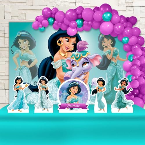 Kit Decoração Festa de Aniversário Infantil Princesa Jasmine