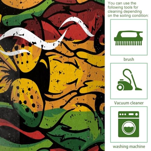 Tapete de cocina de león rasta ideal para decorar el cuarto de lavado y pasillos 5