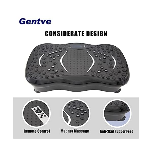 Gentve-Vibration-Plate-Exercise-Machine-Whole-Body-Workout-Machine-Fitness-Vibration-Platform-Machine-for-Weight-Loss-Foots-Massage-with-Loop-Bands-Bluetooth-Remote-99-Levels Vibration Plate Exercise Machine - Whole Body Workout Machine ,Fitness Vibration Platform Machine for Weight Loss & Foots Massage with Loop Bands + Bluetooth + Remote, 99 Levels