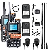 BAOFENG K6 Tri-Band Handheld Ham Radio Kit completo, 6W Radio bidireccional, UHF/VHF/1.25M/NOAA/FM/Air Rece...