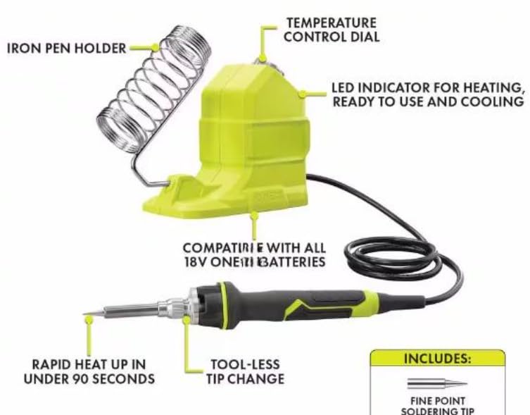PCL946B Fits for RYOBI ONE+ 18V 120-Watt Cordless Soldering Iron Topper (Tool Only)