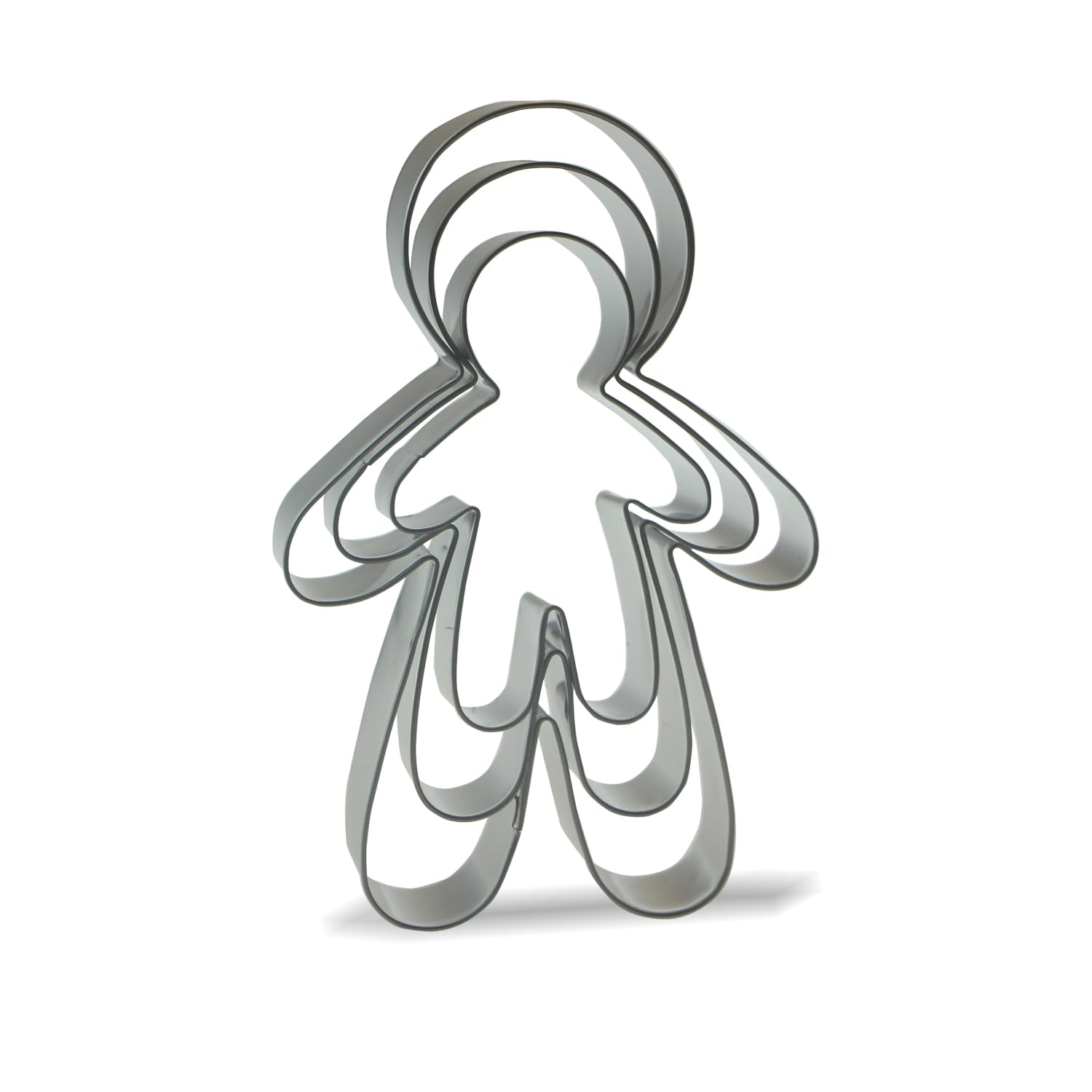 Keewah Gingerbread Man Cookie Cutters - 5”,4”,3” - 3 Piece - Stainless Steel