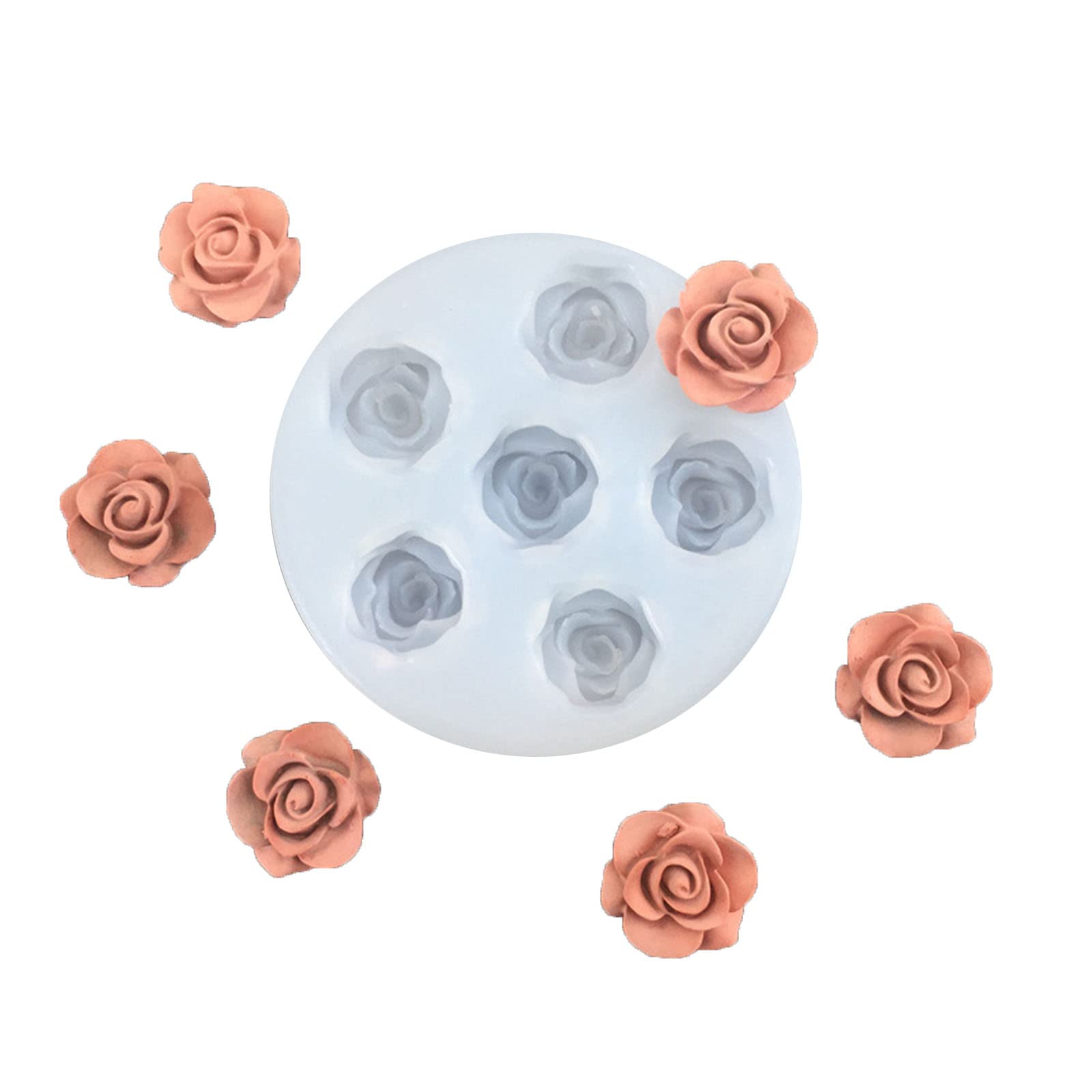 LiRRvb Rose Shaped Silicone Baking Fondant Molds Candy Mold Chocolate Cake Decorating Accessories Rose Chocolate Molds Small