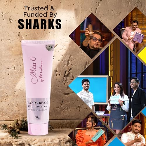 Image of Mintree Hand Cream for Women, Lightweight & Hydrating with Shea Butter, Avocado Butter, Ceramides & Squalane, Pink | 48 HR Moisture & Floral Scent | Non-Greasy, Suitable for All Skin Types, 30g
