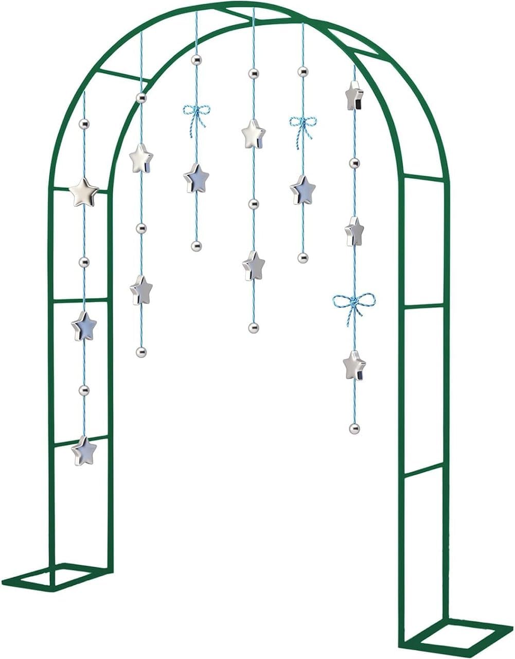 Garden Rose Arch, Wide 120Cm 140Cm 180Cm 240Cm 300Cm 350Cm Metal Pergola Arbor Metal Arch for Climbing Plants, Decorative Wedding Arch,Green,W1.8M*H2.2M