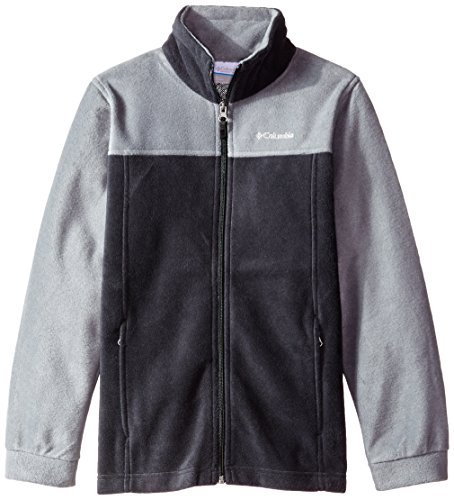 Columbia Boy's Dotswarm Full Zip Jacket, Black/Graphite, X-Large