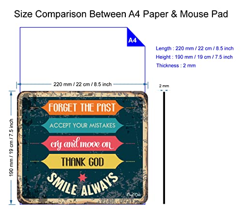 Image of Craft Qila Forget The Past Motivational Mouse Pad for Laptop Computer (8.5 x 7.5 Inches)