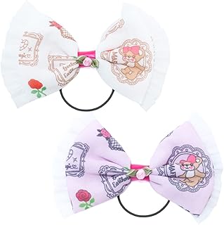 [EARTHMAGIC] アースマジック シフォンローズ総柄リボンヘアゴム 女児 女の子 子供服 キッズ ヘアアクセサリー FREEサイズ 34181-586 (ラベンダー)