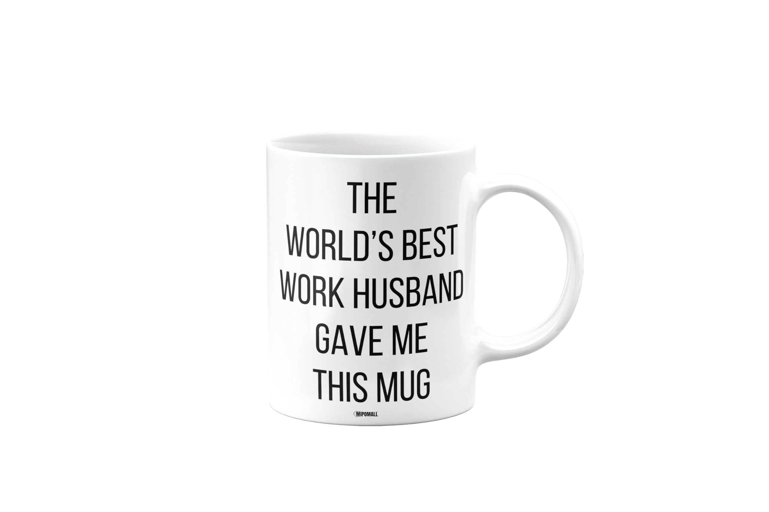 MIPOMALL The World's Best Work Husband Gave Me This Mug, Funny Birthday Gifts for Men or Women, Secret Santa, Presents for Christmas, mm-CA_207_186
