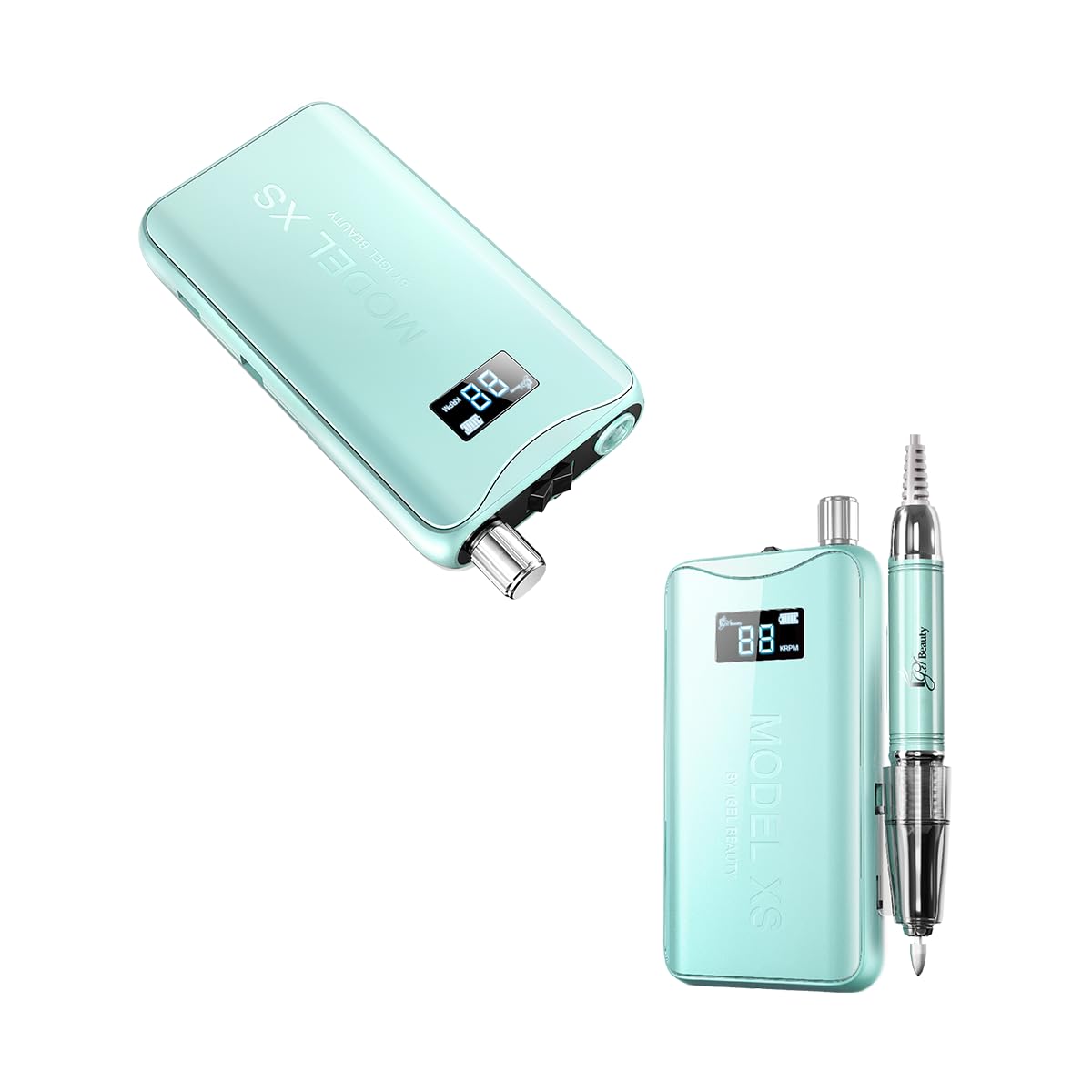 iGel Beauty Model XS 2.0 Wireless Rechargeable E-File Nail Drill – 35,000 RPM Cordless Electric Nail File with LCD Display, Low Vibration for Acrylic, Gel & Manicure