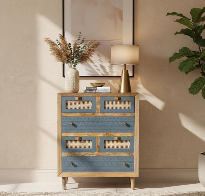 Luffy Solid Wood Chest of Drawers | Dresser with Storage | 6 Draw...