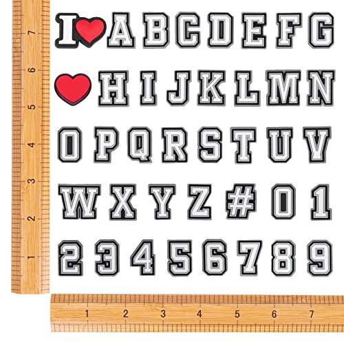 74+2 Pcs Letters Numbers Shoe Charms, Double A-Z Letters & 0-9# Numbers Charms For Clogs Wristbands Bracelets,For Men Women Adult Kids Boys Girls Teens Party Favors #TOP3