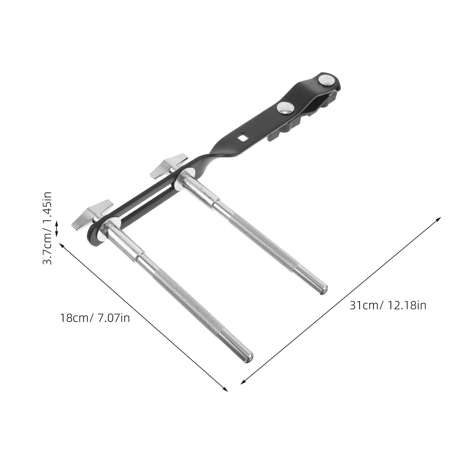 ibasenice Soporte Ajustable para Cencerro con Doble Poste y Brazo Largo, Soporte de Percusión para Estudio y Escenario