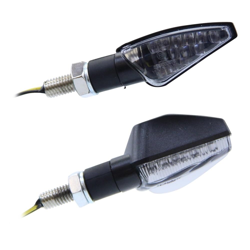 Citomerx LED Mini Blinker TEO rauchgrau getönt (smoke grey) | Passend für Motorrad Roller mit E-Nummer, Kawasaki Z750, Honda CBR600 F PC35, Yamaha DT 125, KTM 640 LC4, Yamaha YZF-R6 600