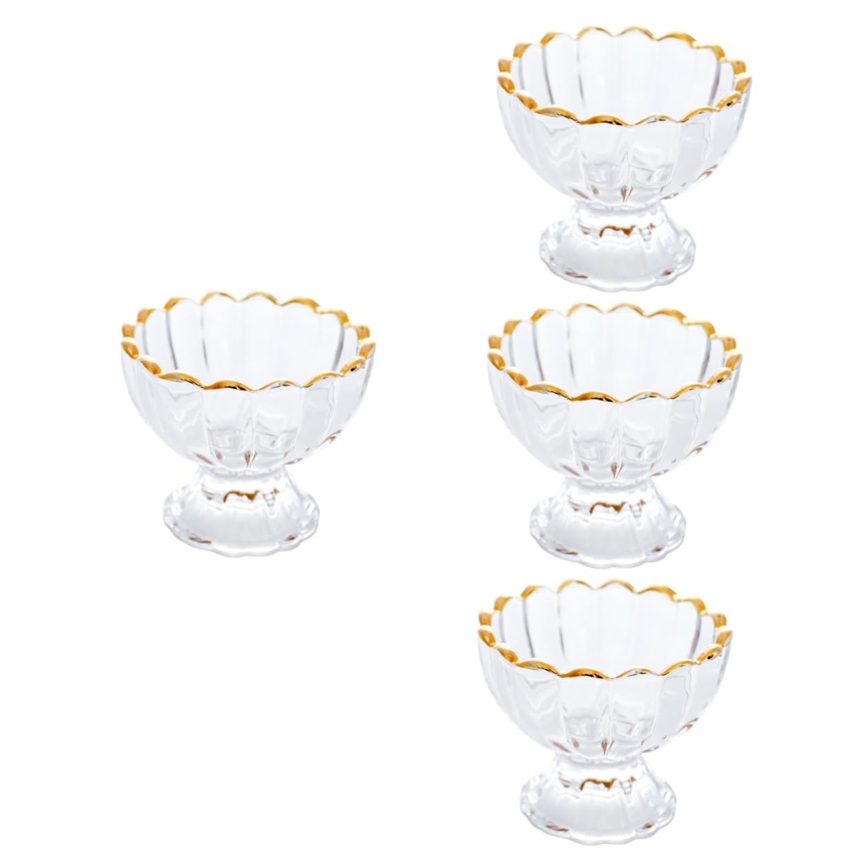 Alipis 4 Pz coppa gelato bicchiere tazza friends tazze del deserto ciotole trasparenti per budino tazze da dessert insalatiera tazza di budino di Monouso di mousse dolce