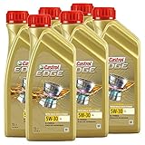 Qualitätsprodukt, NEU 6x 1 L = 6 Liter Castrol Edge Fluid Titanium 5W-30 LL Motoröl