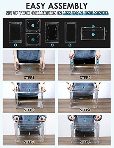 Seloom Clear Acrylic Shoe Box Organizer For Sneakers 3 Pcs,Stackable Plastic Shoe Storage Boxes With Magnetic Side Open Door,Extra Large Shoe Containers Sneaker Display Case Transparent For Shoes #TOP6