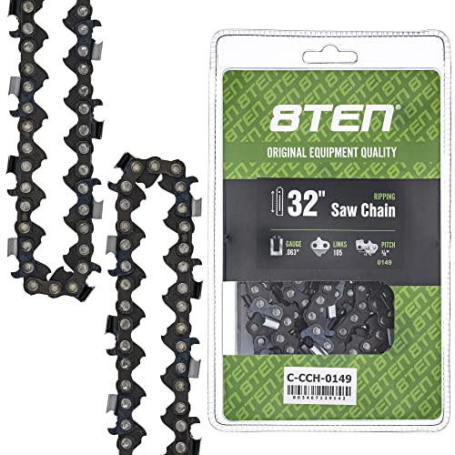 8TEN Ripping Chainsaw Chain 32 Inch .063 3/8 105DL For