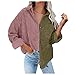 Produktbild Eaylis Damen Cordhemd mit Knöpfen Boyfriend Langärmlige Steppjacke Top Coat, Übergangsjacke Blazer für Frauen Parka Langer Cardigan Freizeit Business Steppjacke Winterjacke