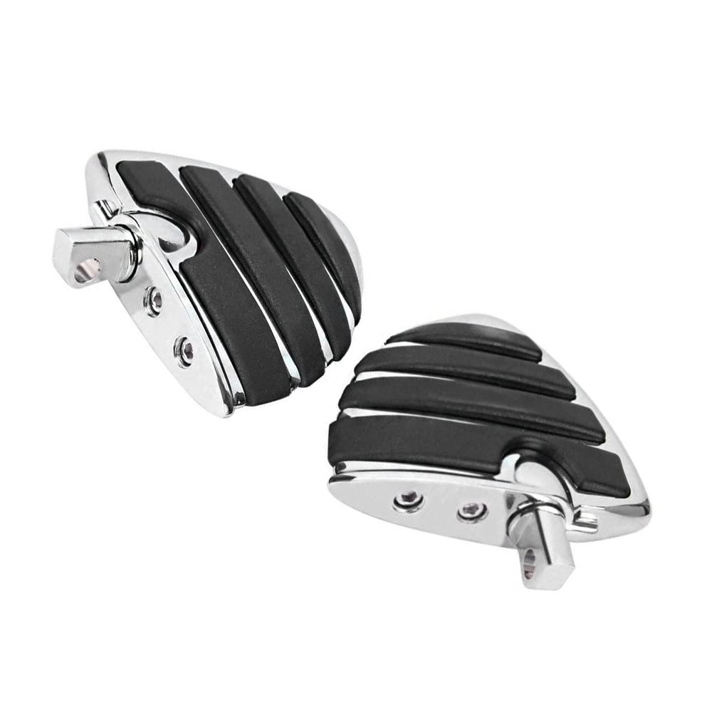 2 uds., estriberas para guardabarros de motocicleta para h-arley t-ouring d-yna g-lide s-portster 883 1200, estriberas cromadas con superficie de goma