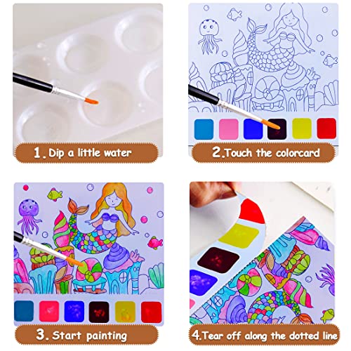 JUNQIU Watercolor Coloring Book for Kids - Use Code 6YYKZ4YE - Image 3