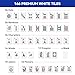 American Mahjong Tile Set, American Mahjong Set Complete with Bag, 166 White Tiles with Bag and Accessories, 4 All-in-One Mahjong Racks with Pushers, Travel Vita Mahjong Tile Game Set