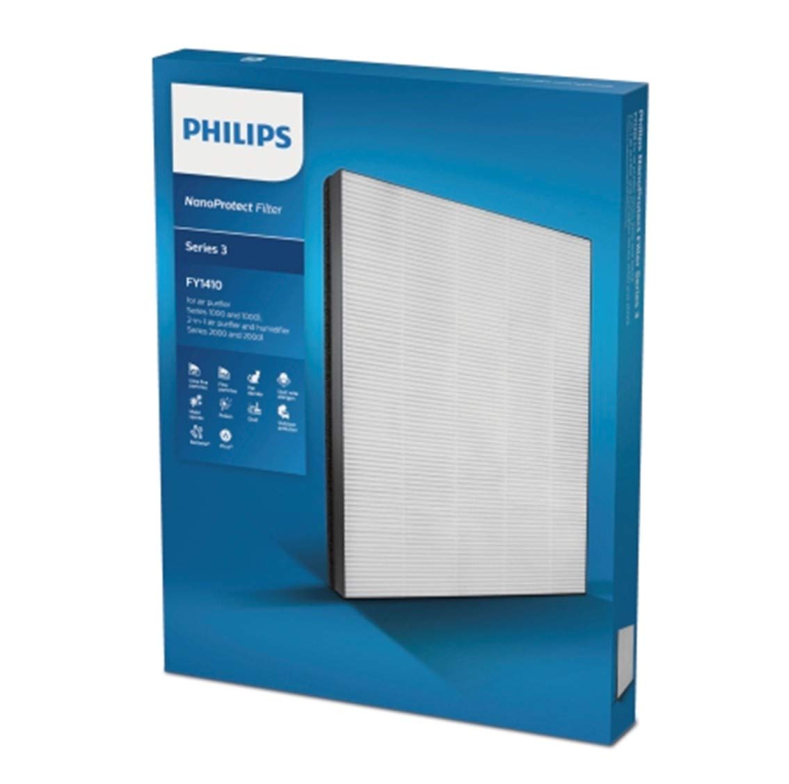 Philips Qualità Aria FY1410/30 Filtro NanoProtect HEPA, Compatibile con Purificatore d'Aria Philips AC1215 & CA FY1413/30 Filtro Purificatore Aria Carboni Attivi per Ac1215/10