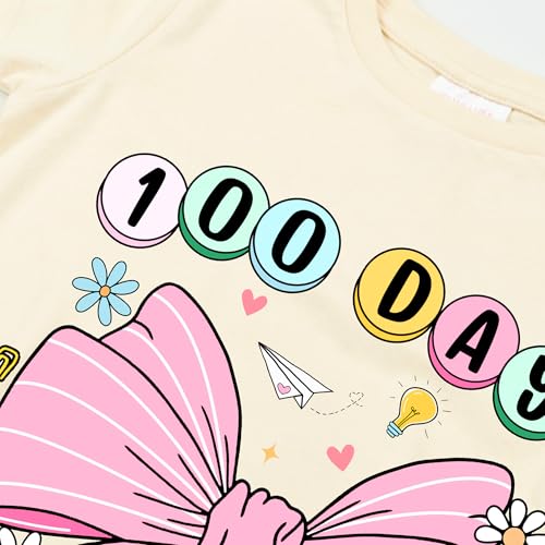 Image of 100 Days of School Shirt Girls and Kids Unicorn Heart Shirt