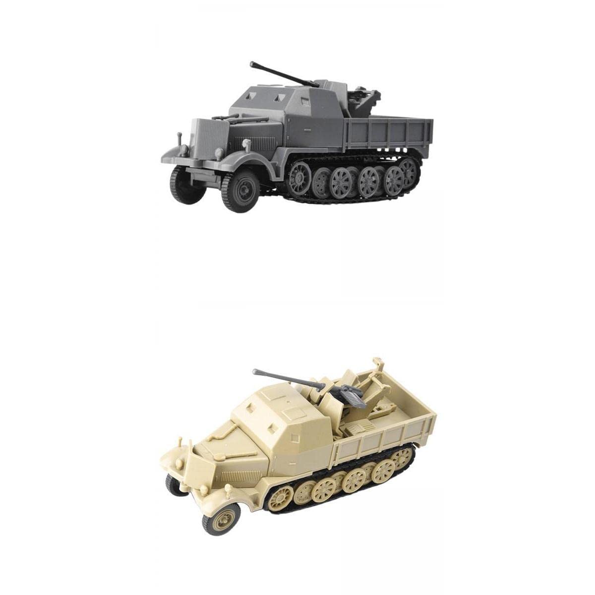 Lot de 2 Véhicules Blindés Semi-chenillés à L'échelle 1/72, à Assembler Soi-même en 4D.