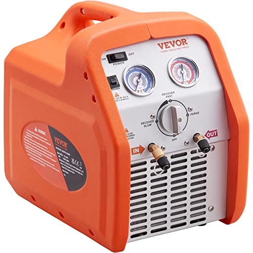 VEVOR Station de Récupération Fluides Frigorigènes Portable 3/4 HP Machine de Récupération de Réfrigérant Liquide ou Vapeur 2,2 kg/min 1450 tr/min...