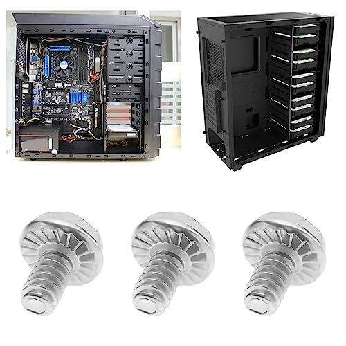 Create idea 100Pcs Toothed Hex 6/32 Screws Motherboard Mounting Screws 6/32 Hard Drive PC Case Screws Plated Steel Accessories for Computer Silver - Image 3