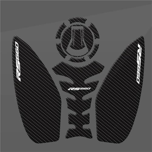 Almohadilla depósito Aprilia RS660 protege tu moto con textura fibra carbono invisible