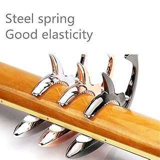5 pcs en alliage de zinc guitare Capo Shark Capo, haute élasticité bon sentiment de main, pour ukulélé, mandoline… – Image 6
