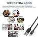 USB Charging Cords, iSeekerKit 2 Pack 10Ft High Charging Speed USB 2.0 A Male to Micro Nylon Braided USB Cable with Aluminum Connector for Samsung, Android and more(Black&Silver)