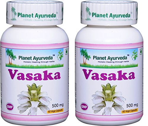 Planet Ayurveda Vasaka, 500Mg Veg Capsules - 2 Bottles #TOP9