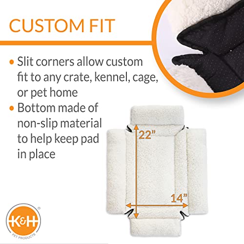 K&H Pet Products Ultra Plush Deluxe Bolster Dog Crate Pad - Plush Dog Bed & Kennel Mat, Portable, Indoor - Fleece Small - Image 3