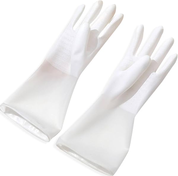 HERCHR guantes de goma para fregar, talla M
