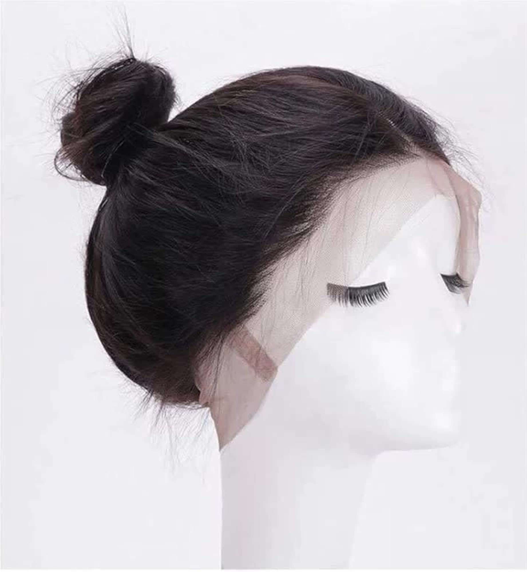 100% Human Hair Wig, 20 Inch Straight Natural Brown