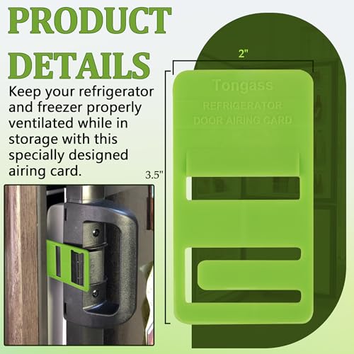 Image of TonGass (2-Pack, Green RV Refrigerator Airing Device Service Kit | Exact Replacement Door Prop Clips Compatible with Dometic Models DM26XX and DM28XX (6-8 Cubic feet Models)